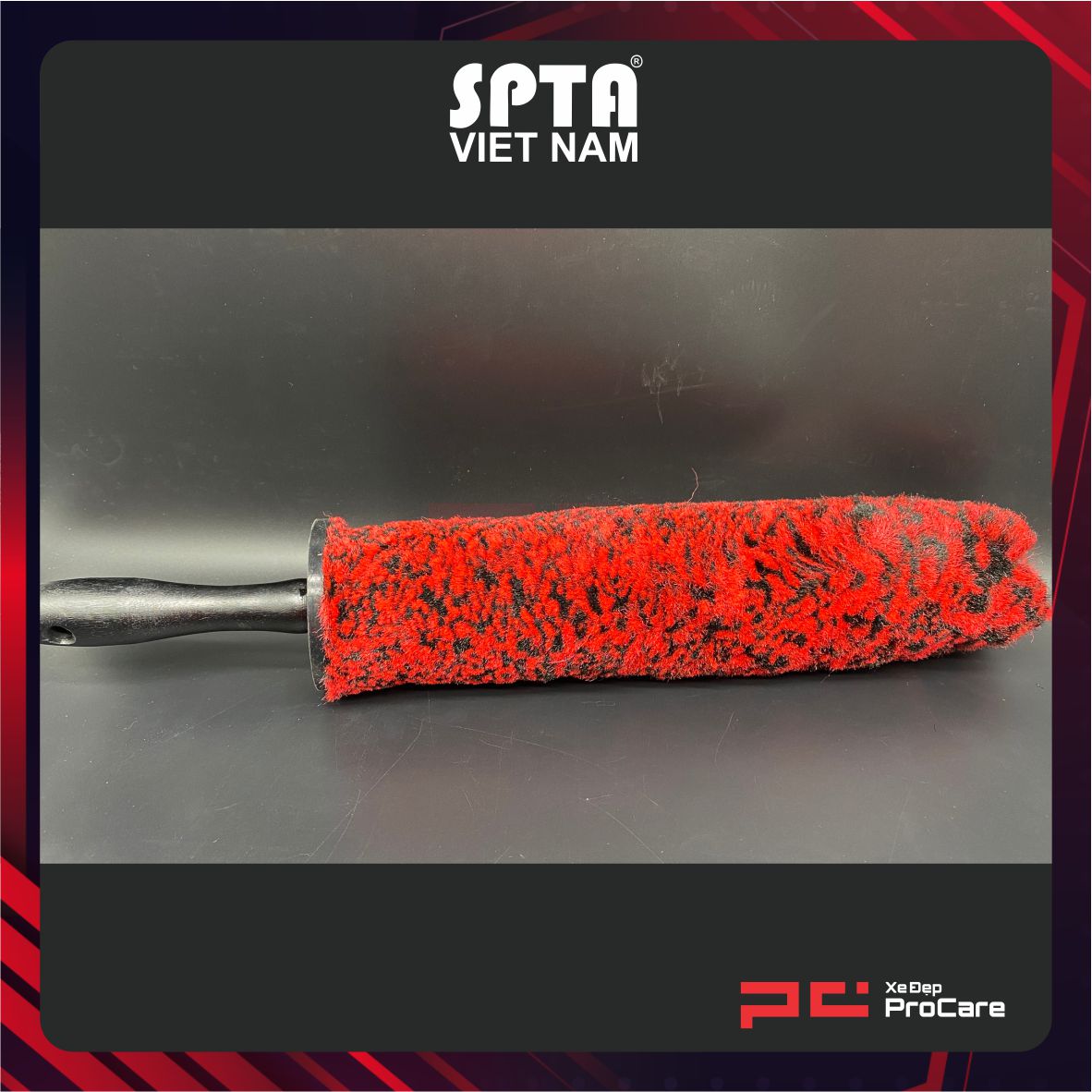 Hình ảnh xe Chổi vệ sinh mâm xe bằng len - SPTA - WCWCBR