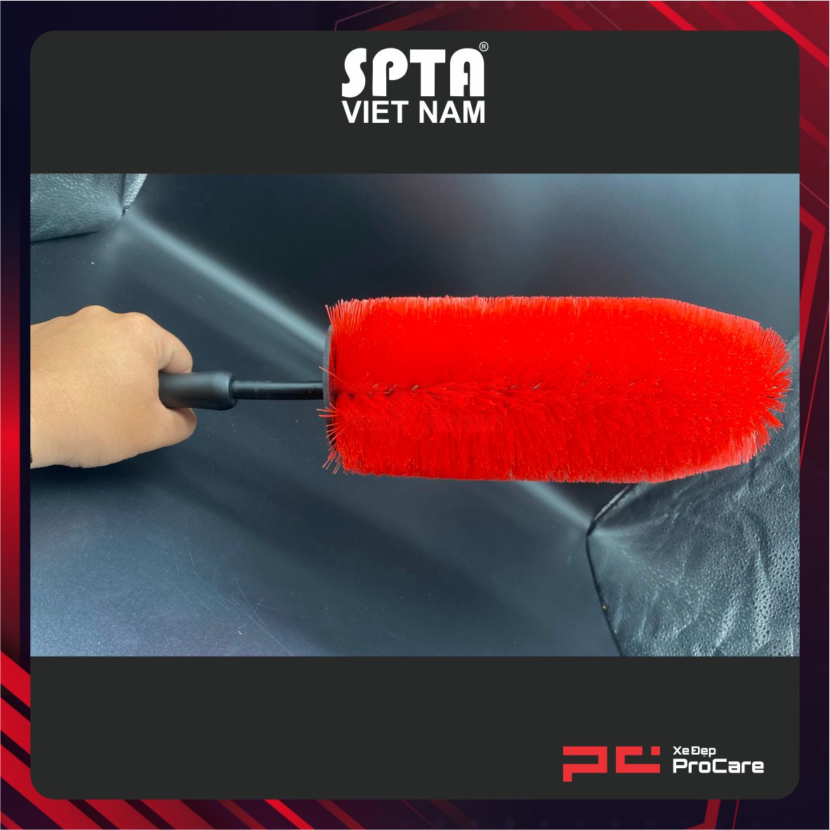 Hình ảnh xe Chổi vệ sinh mâm xe (đỏ) 48mm - SPTA - WDB008