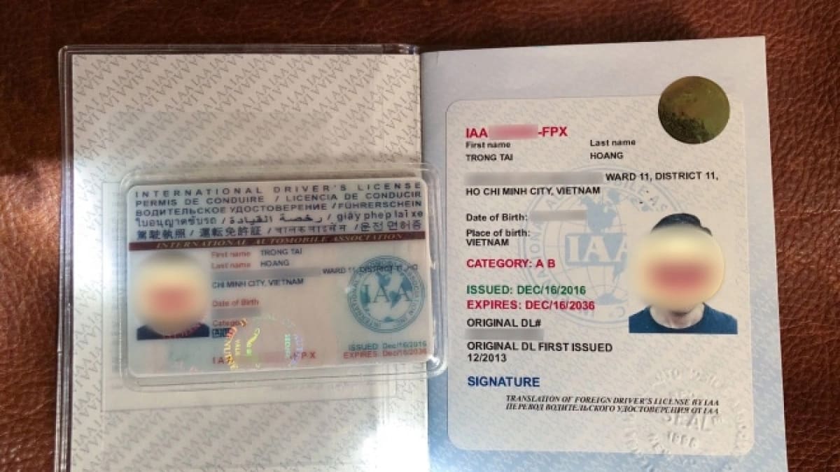 Bằng lái xe quốc tế IAA