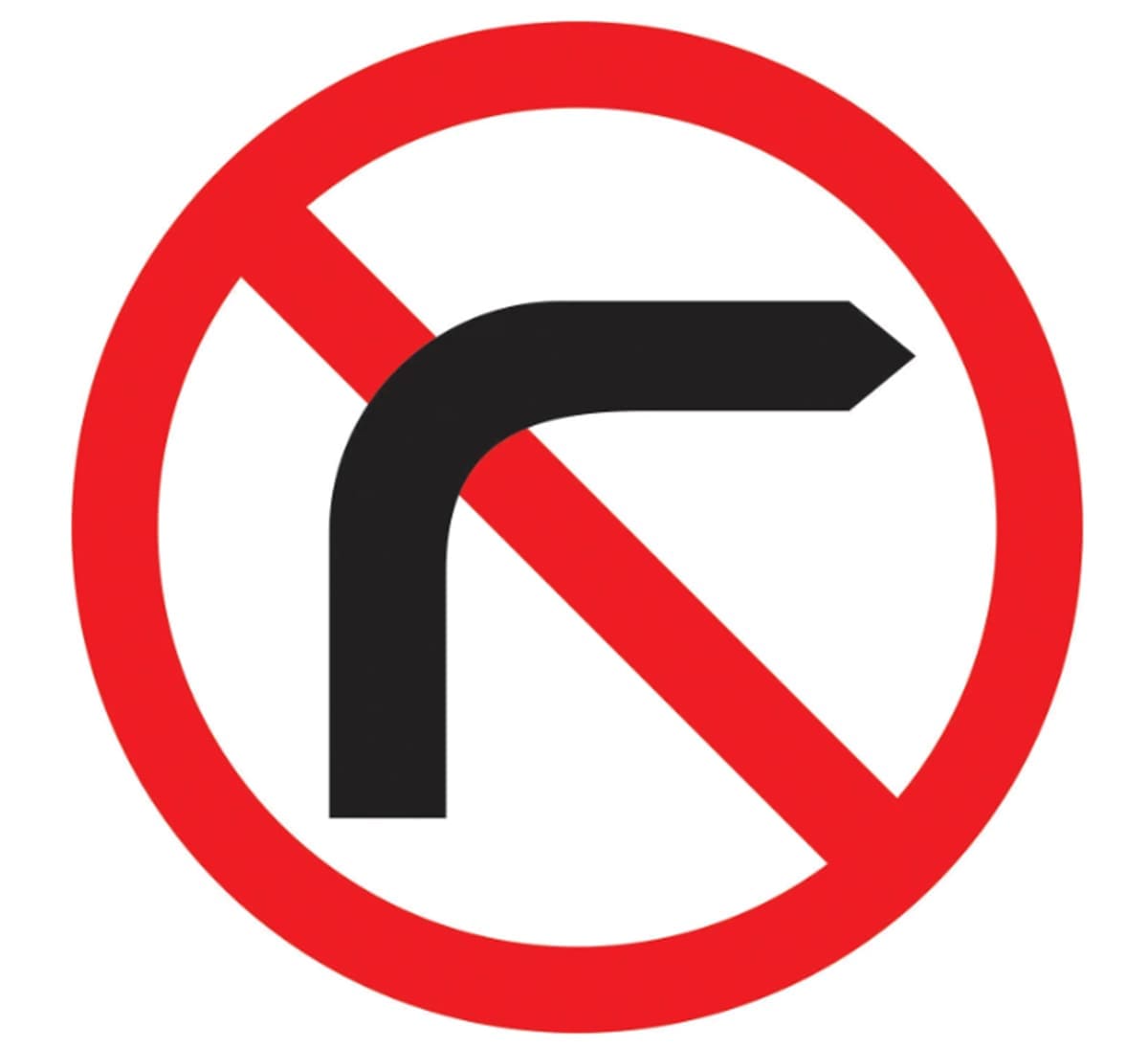 Biển báo cấm rẽ