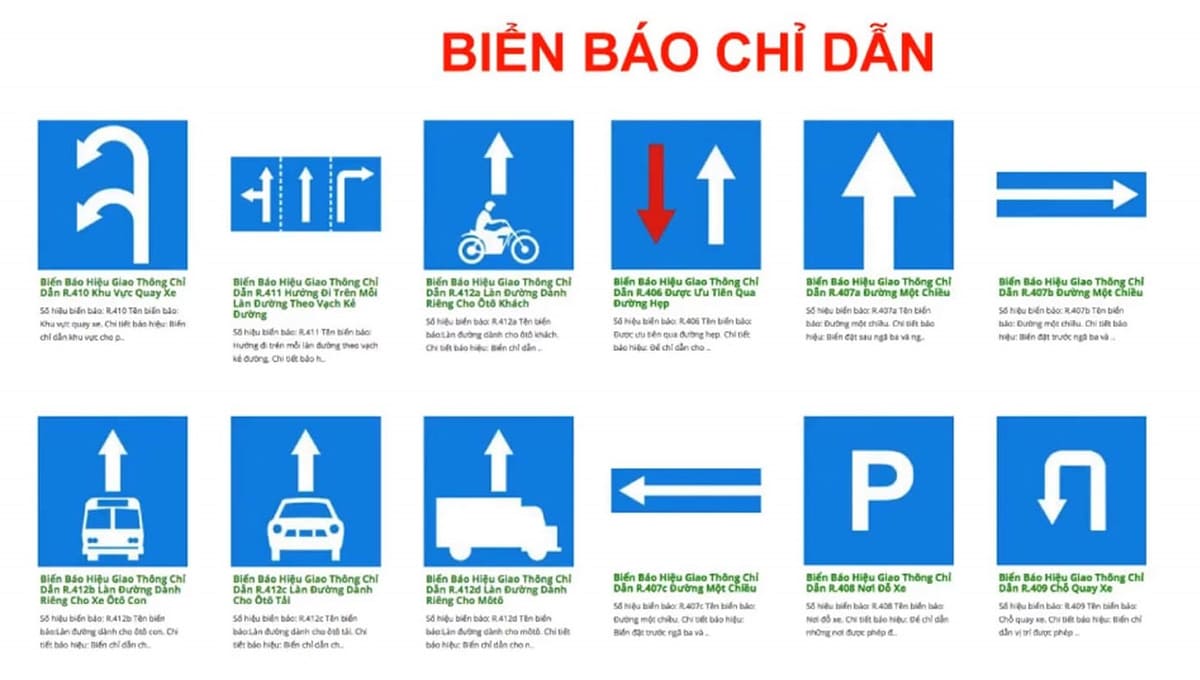 Biển báo chỉ dẫn