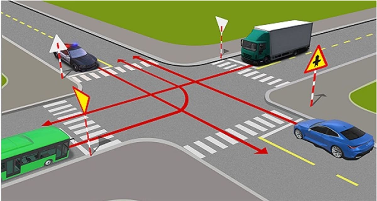 Biển báo giao nhau với đường ưu tiên có ý nghĩa gì?