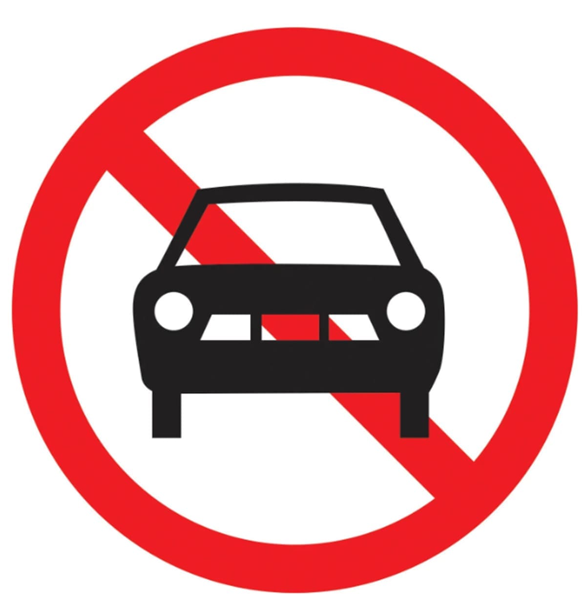 Biển báo hình tròn cấm người và phương tiện