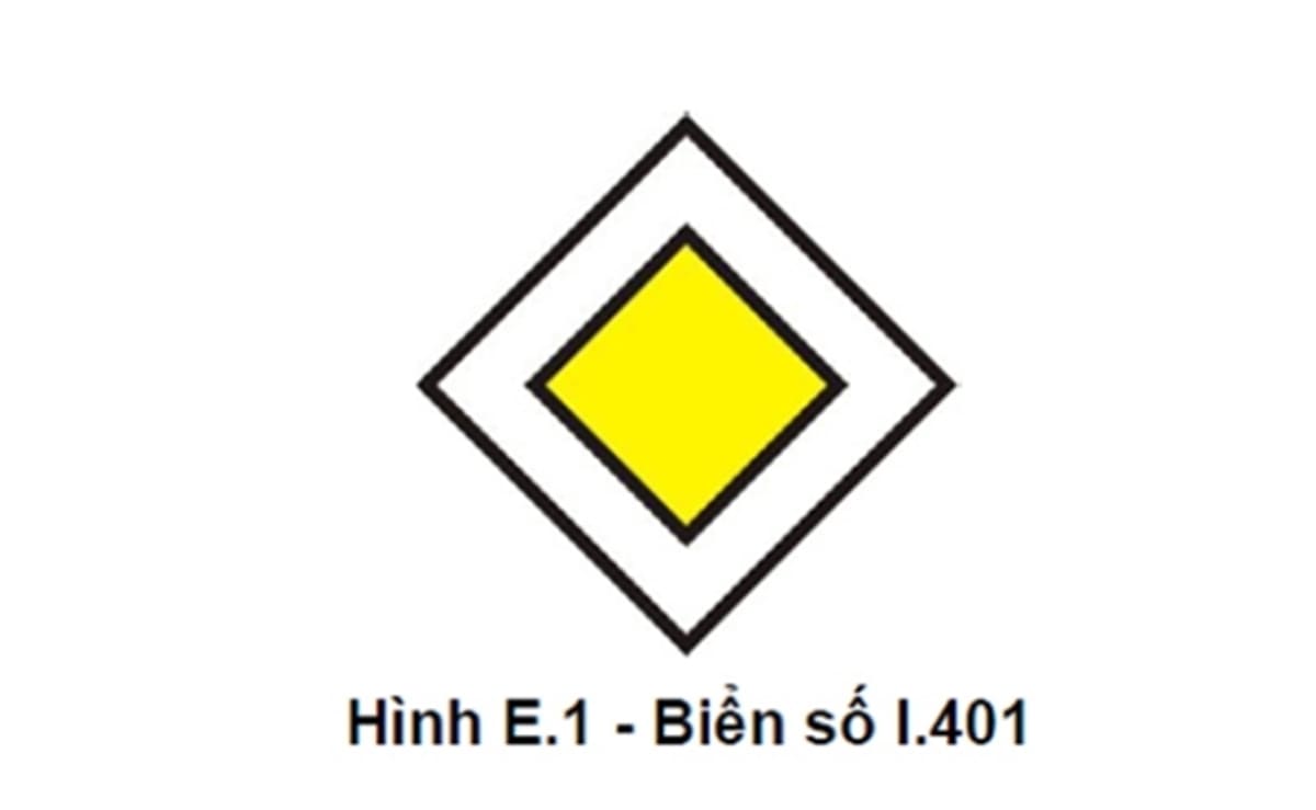 Biển I.401 – Bắt đầu đường ưu tiên
