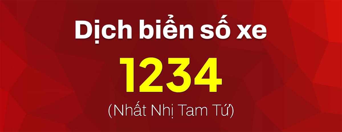 Biển số xe 1234 là biển số xe đẹp