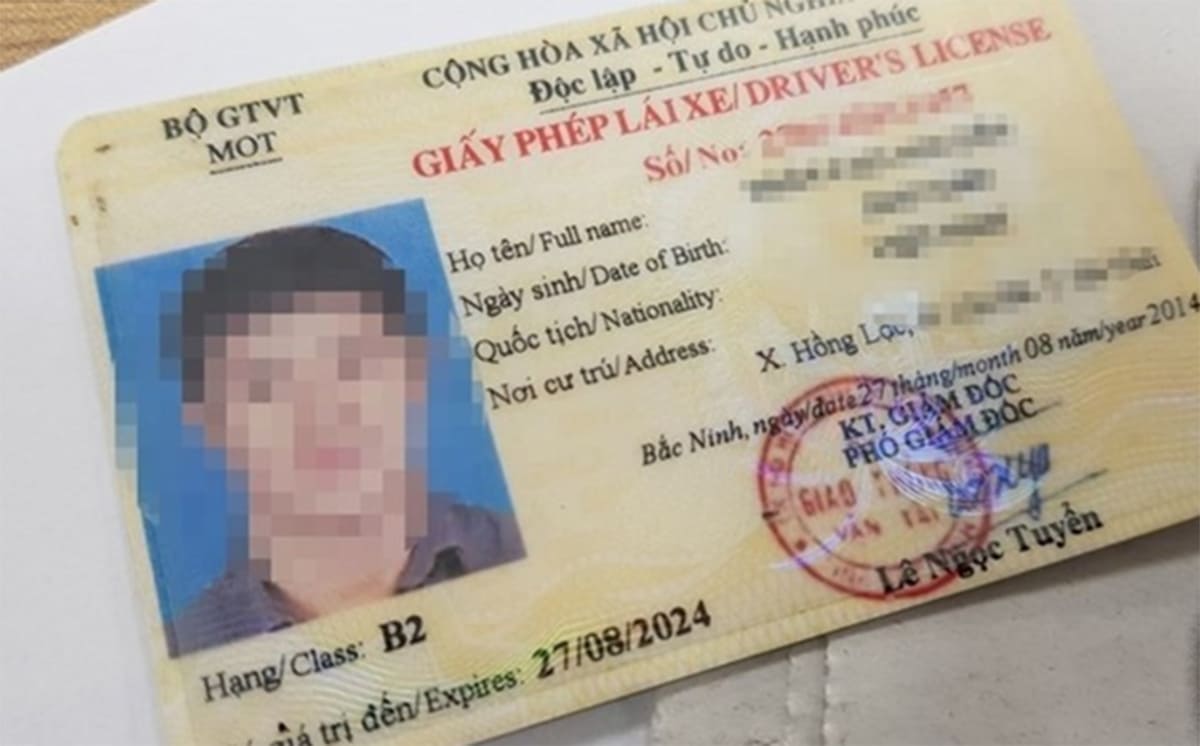 Nhóm giấy phép lái xe không kinh doanh vận tải