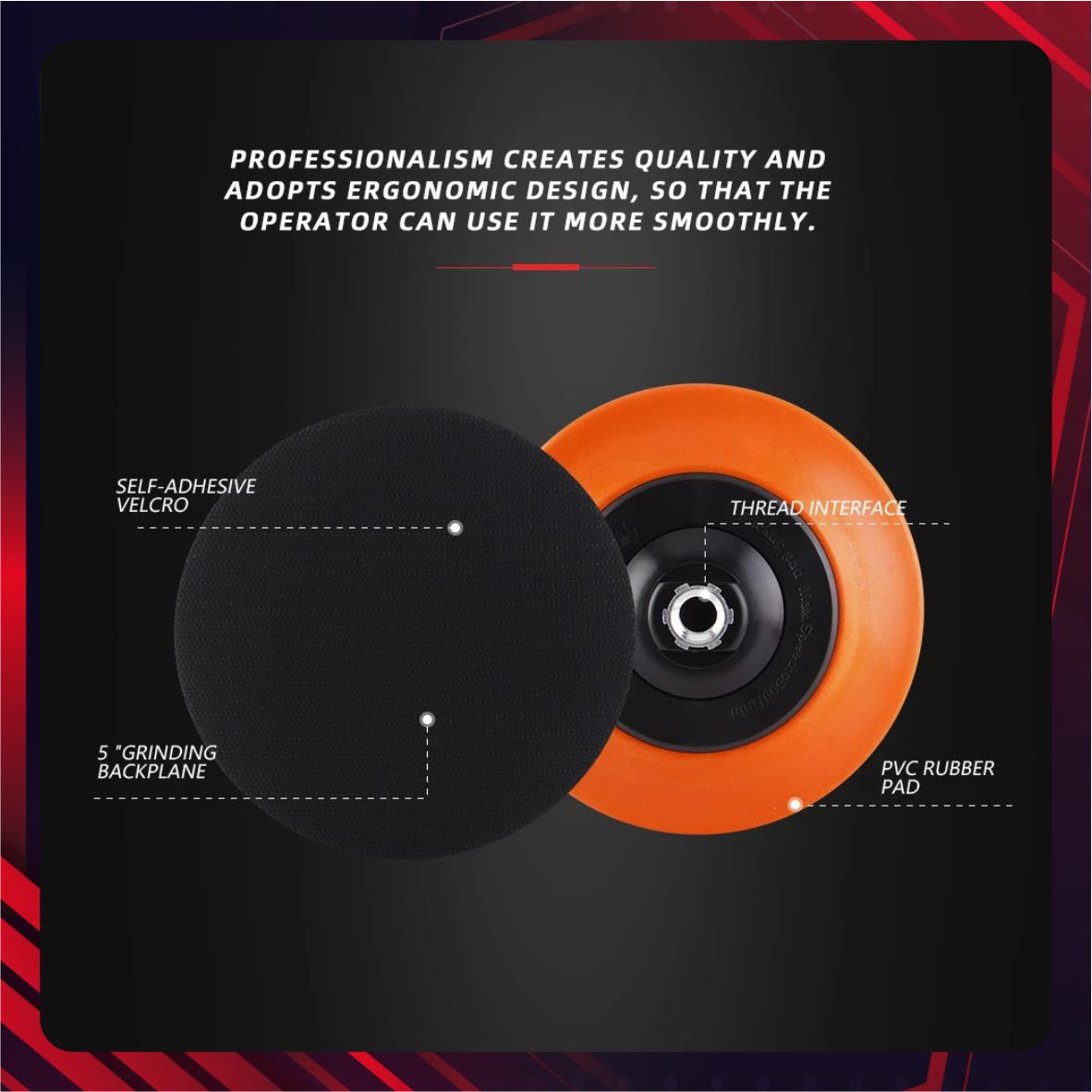 Hình ảnh xe Đế đệm dùng cho máy đánh bóng viềm cam mềm 6 inch - M14 - SPTA - BPO6M14