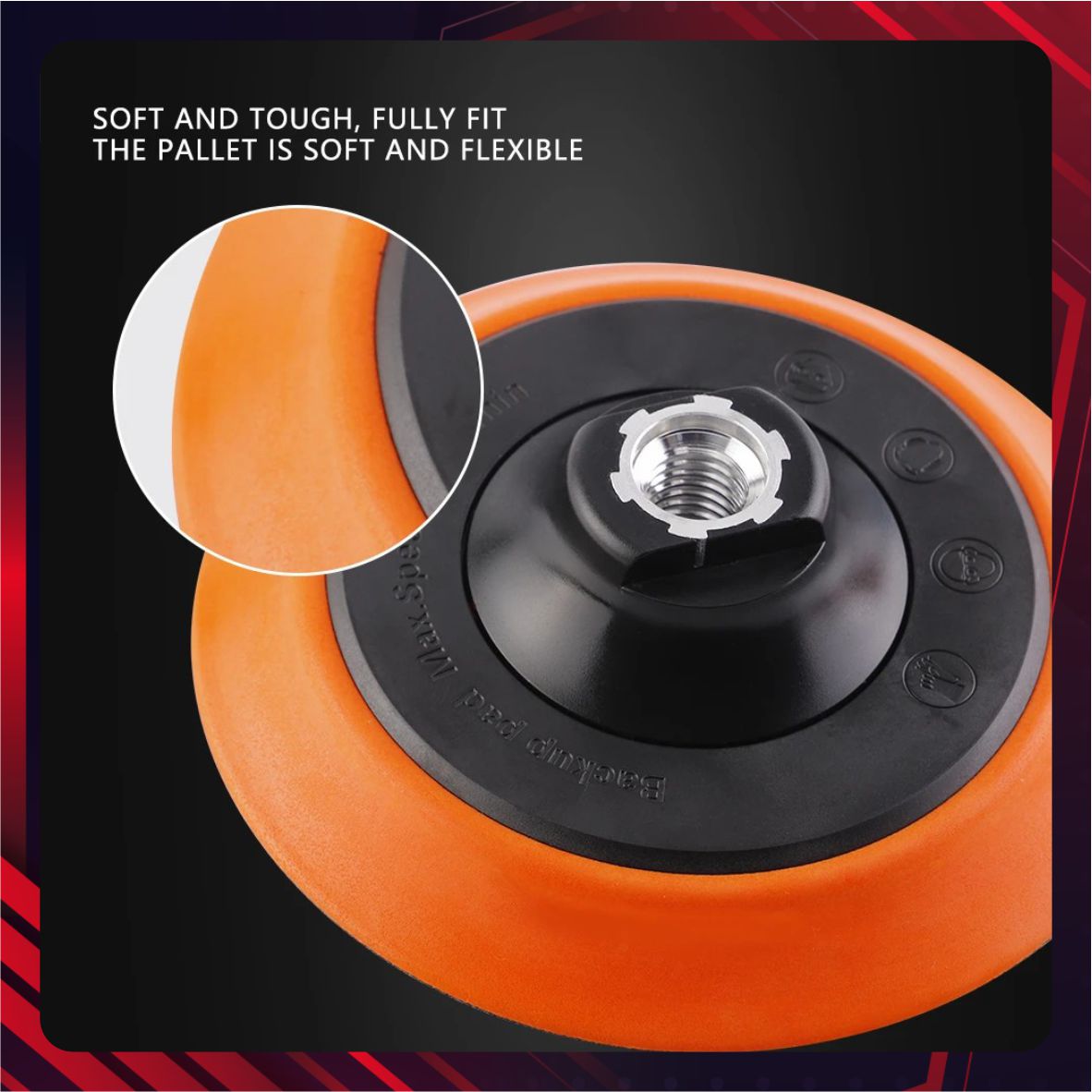 Hình ảnh xe Đế đệm dùng cho máy đánh bóng viềm cam mềm 6 inch - M14 - SPTA - BPO6M14