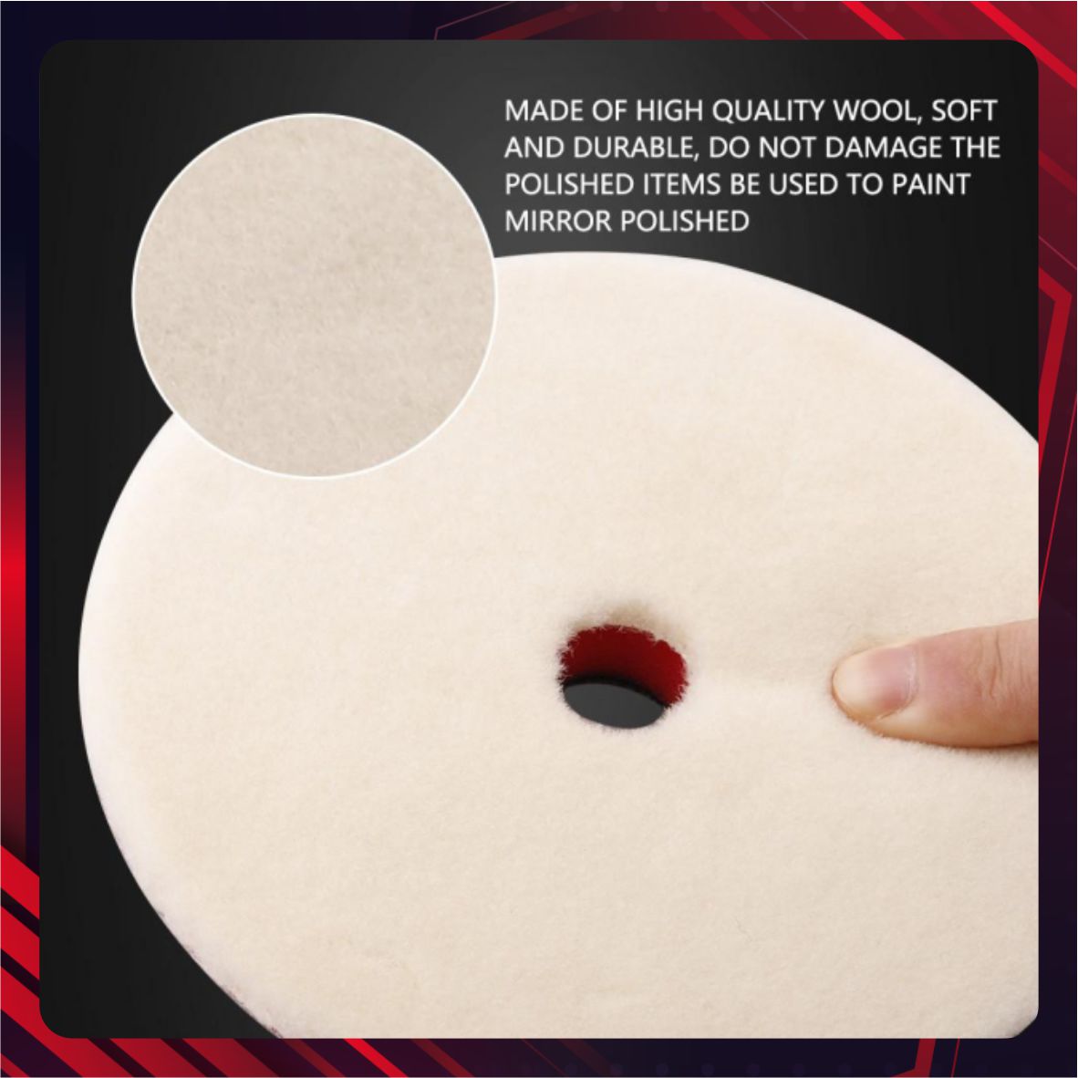 Hình ảnh xe Đệm len, cắt vừa, tiêu chuẩn kép 6 inch - WPBMS6J