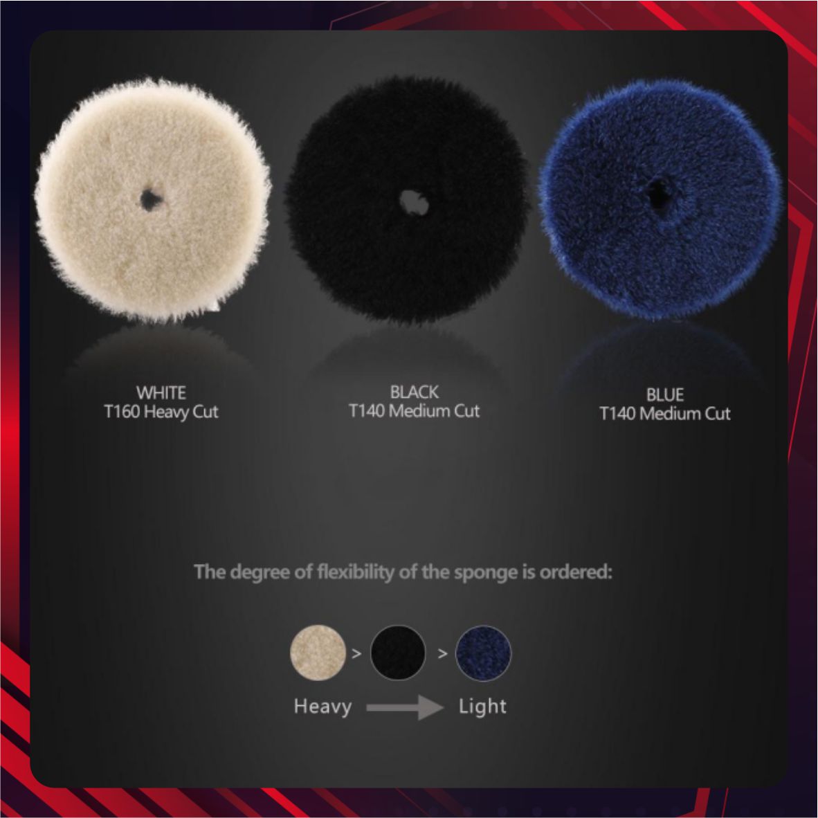 Hình ảnh xe Đệm len trắng đánh bóng 6 inch - WPBMS6W