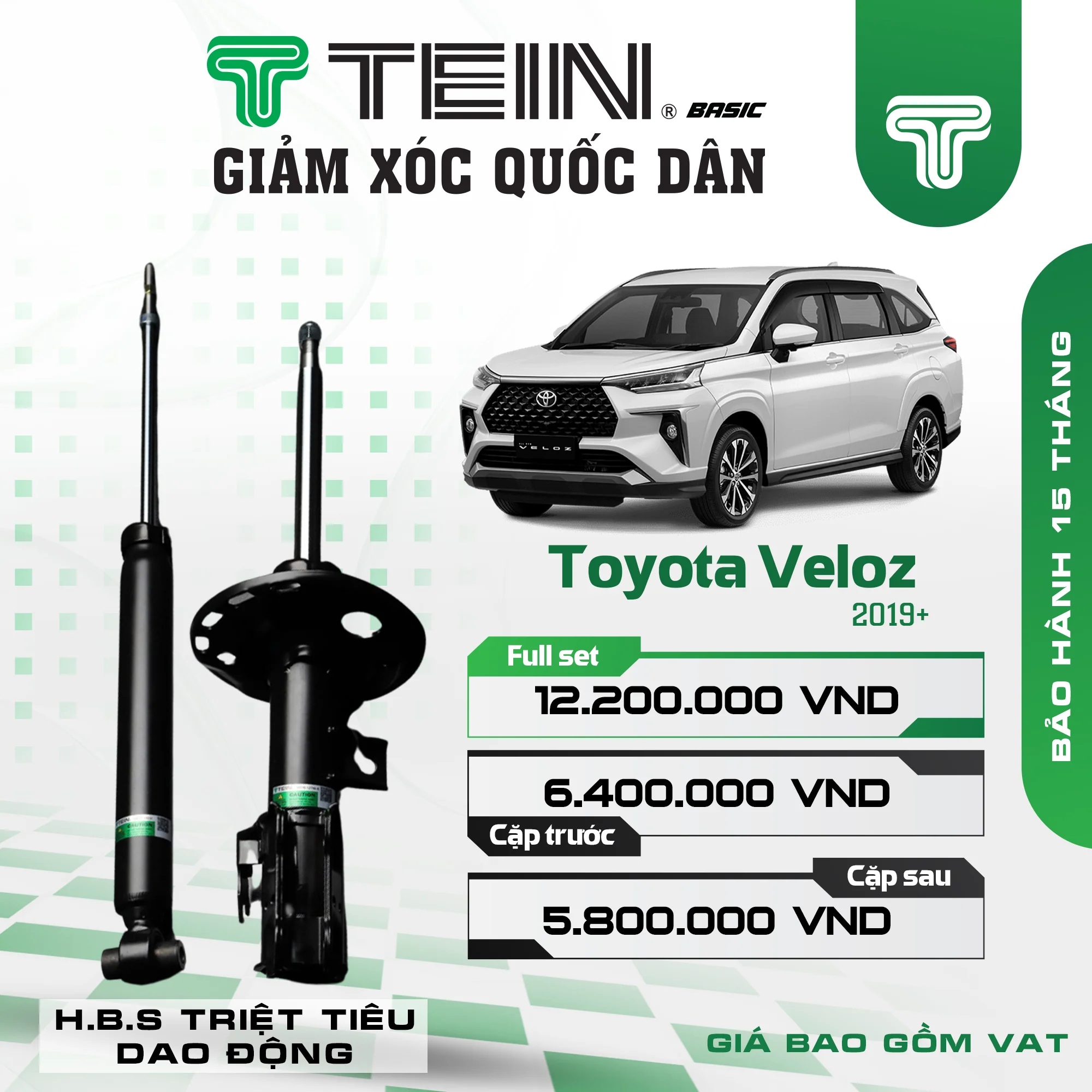 Hình ảnh xe Phuộc Nhún TOYOTA VELOZ (2019+) TEIN BASIC