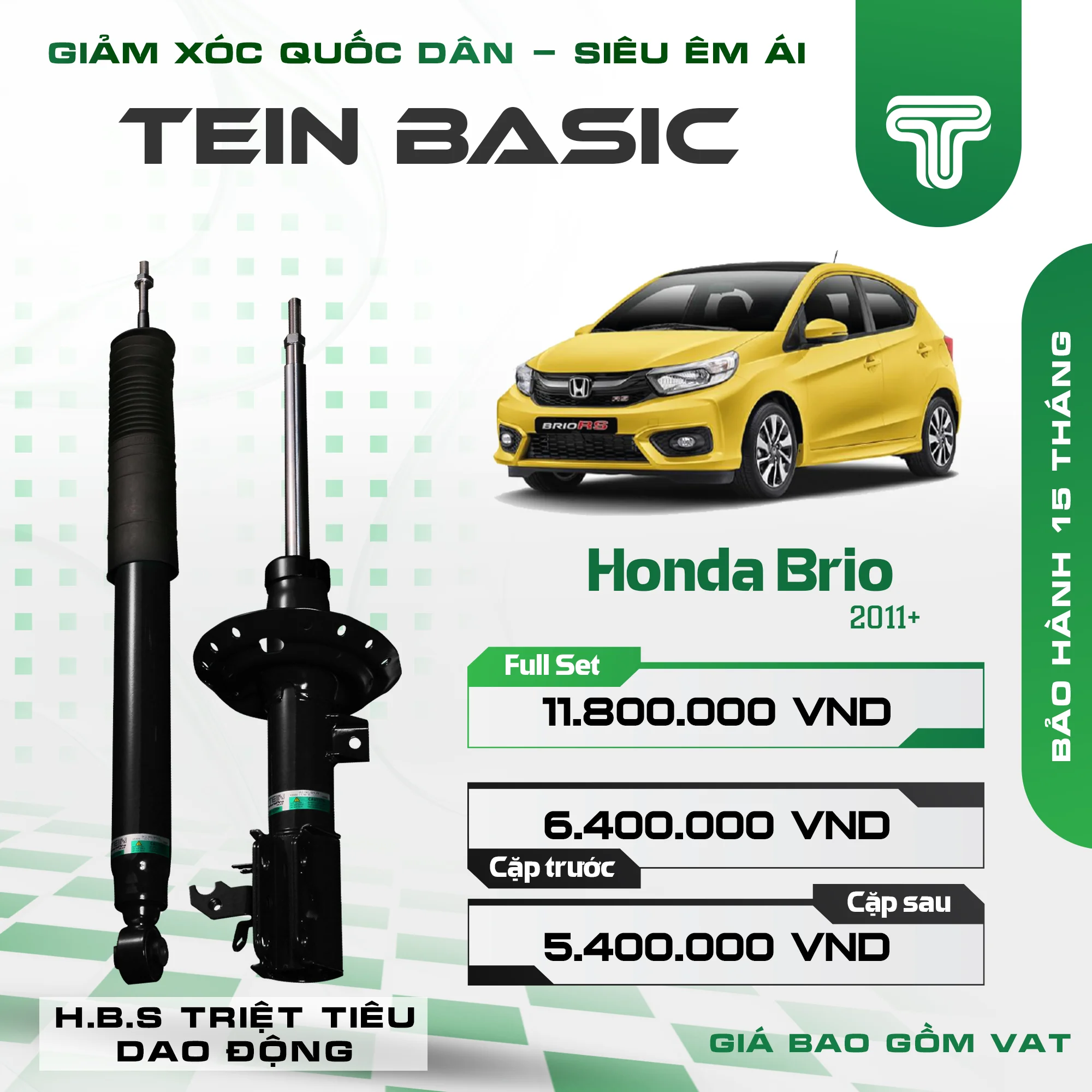 Hình ảnh phụ kiện Phuộc Nhún HONDA BRIO (2013+) TEIN BASIC