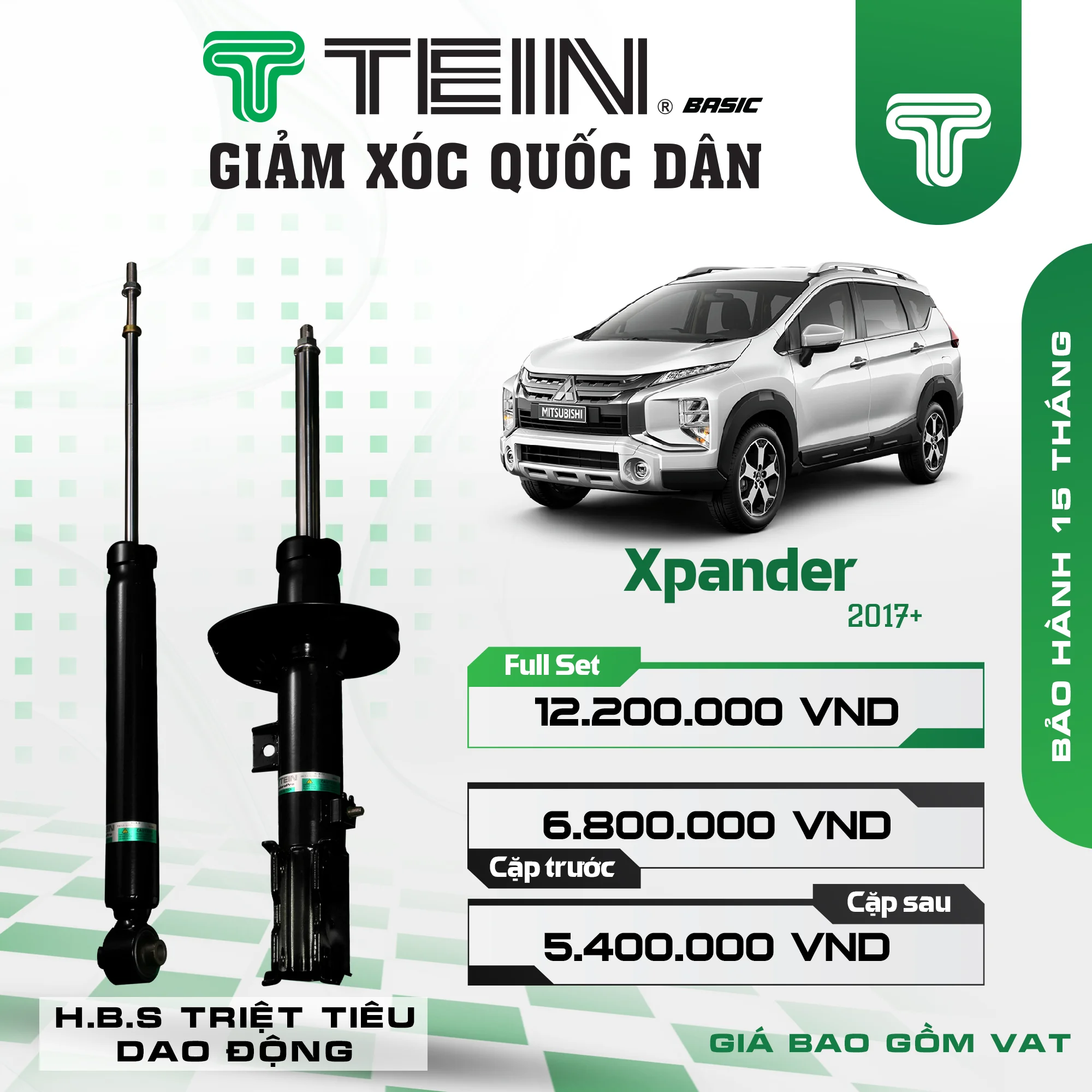 Hình ảnh phụ kiện Phuộc Nhún MITSUBISHI XPANDER (2019+) TEIN BASIC