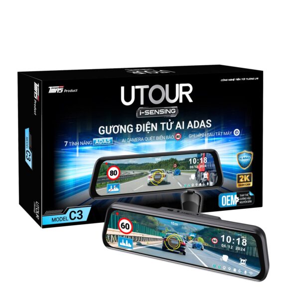 Hình ảnh xe Gương điện tử AI ADAS UTOUR C3