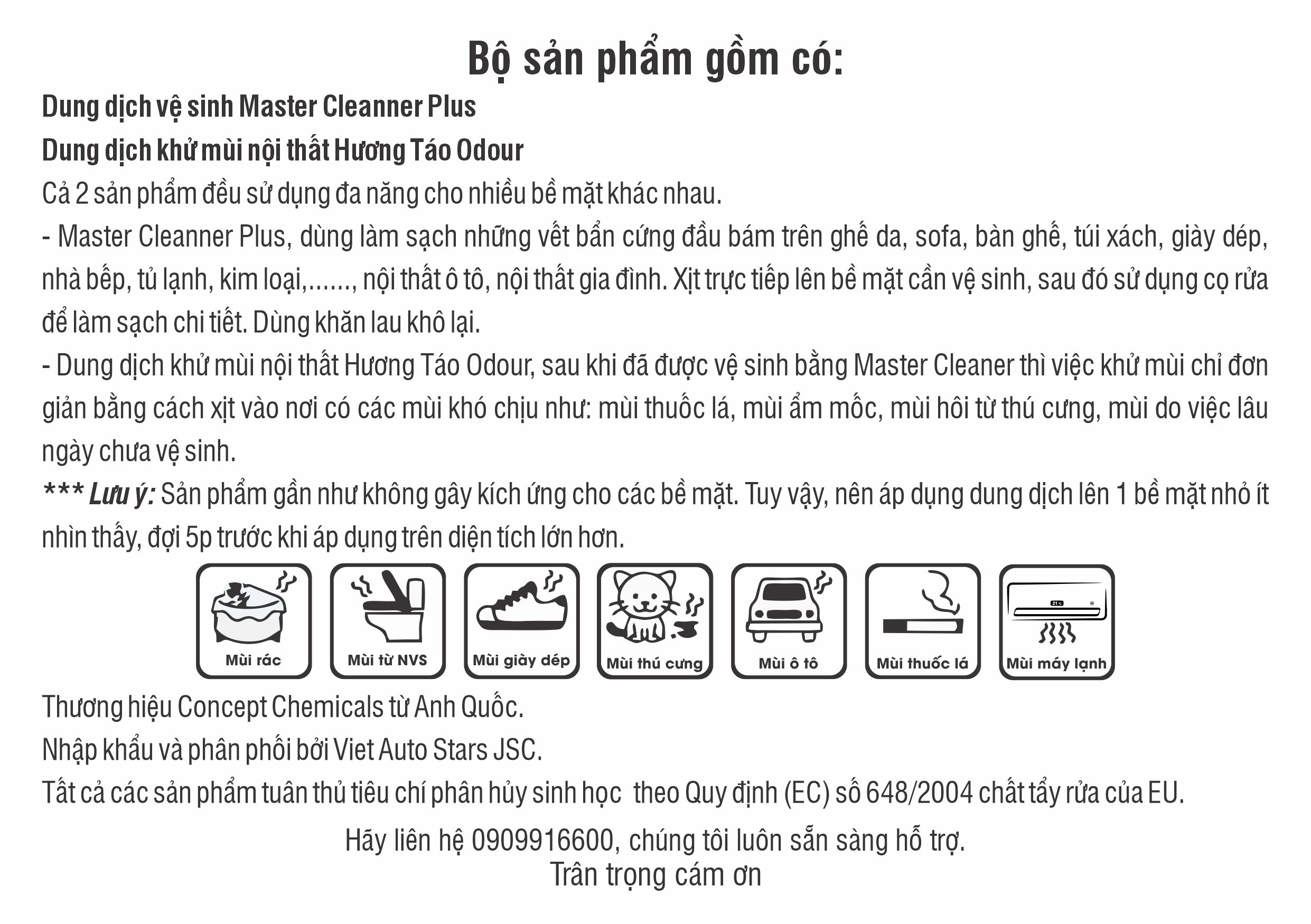 Hình ảnh xe Chai dung dịch Khử mùi nội thất Odour Router Apple - 50ml