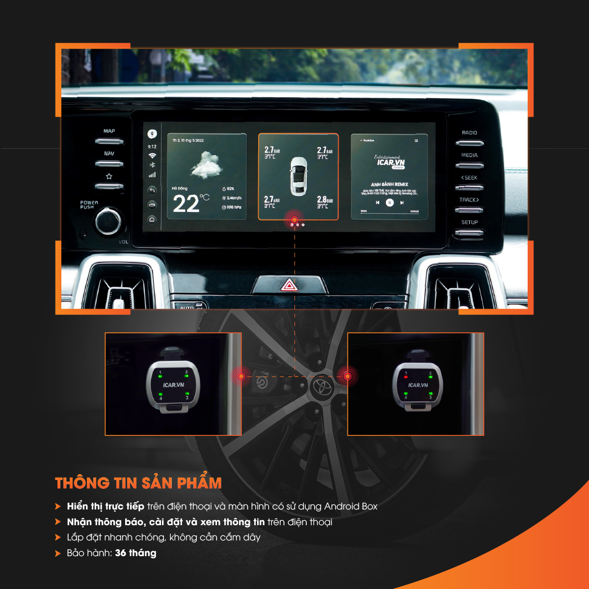 Hình ảnh xe Cảm biến áp suất lốp ICAR Ellisafe C33