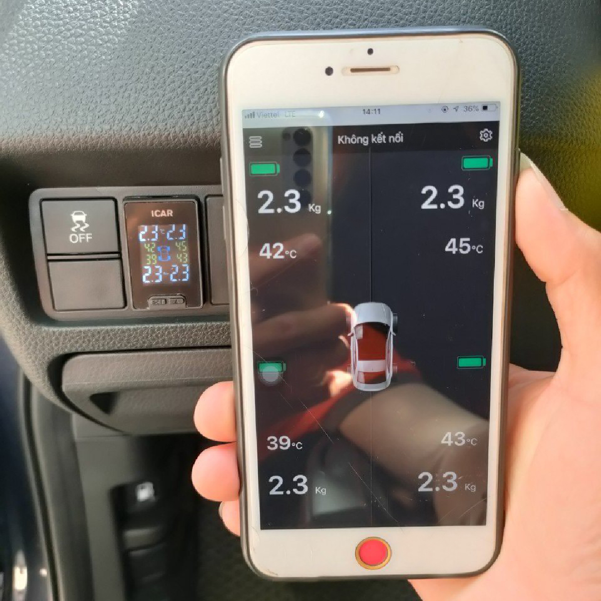 Hình ảnh xe Cảm biến áp suất lốp ICAR Ellisafe C397/C398/C399