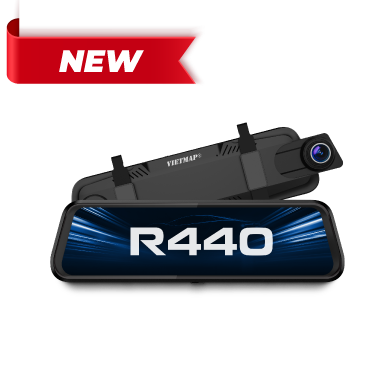 Hình ảnh xe Camera Hành Trình Cảnh Báo Giao Thông Màn Hình Gương VIETMAP R440