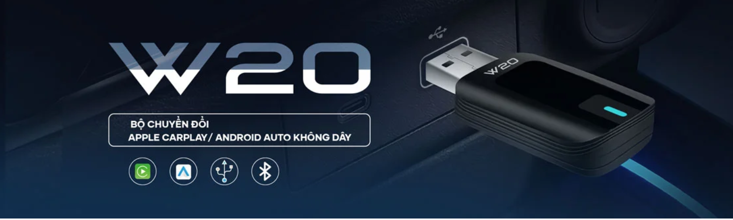 Hình ảnh xe VIETMAP W20 - THIẾT BỊ CHUYỂN ĐỔI CARPLAY/ ANDROID AUTO KHÔNG DÂY
