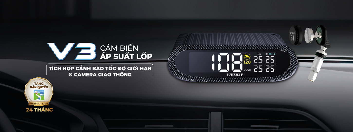 Hình ảnh xe Cảm Biến Áp Suất Lốp VIETMAP V3