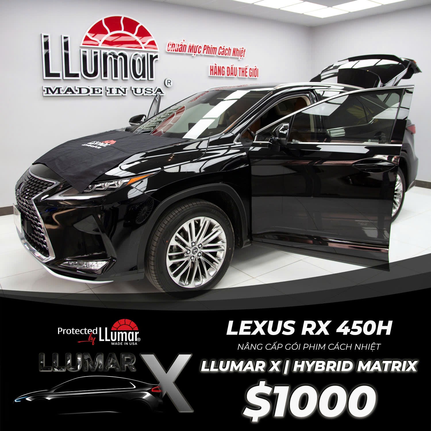 Hình ảnh xe Phim cách nhiệt LLumar - gói LLumar X - Nguyên xe 4 chỗ