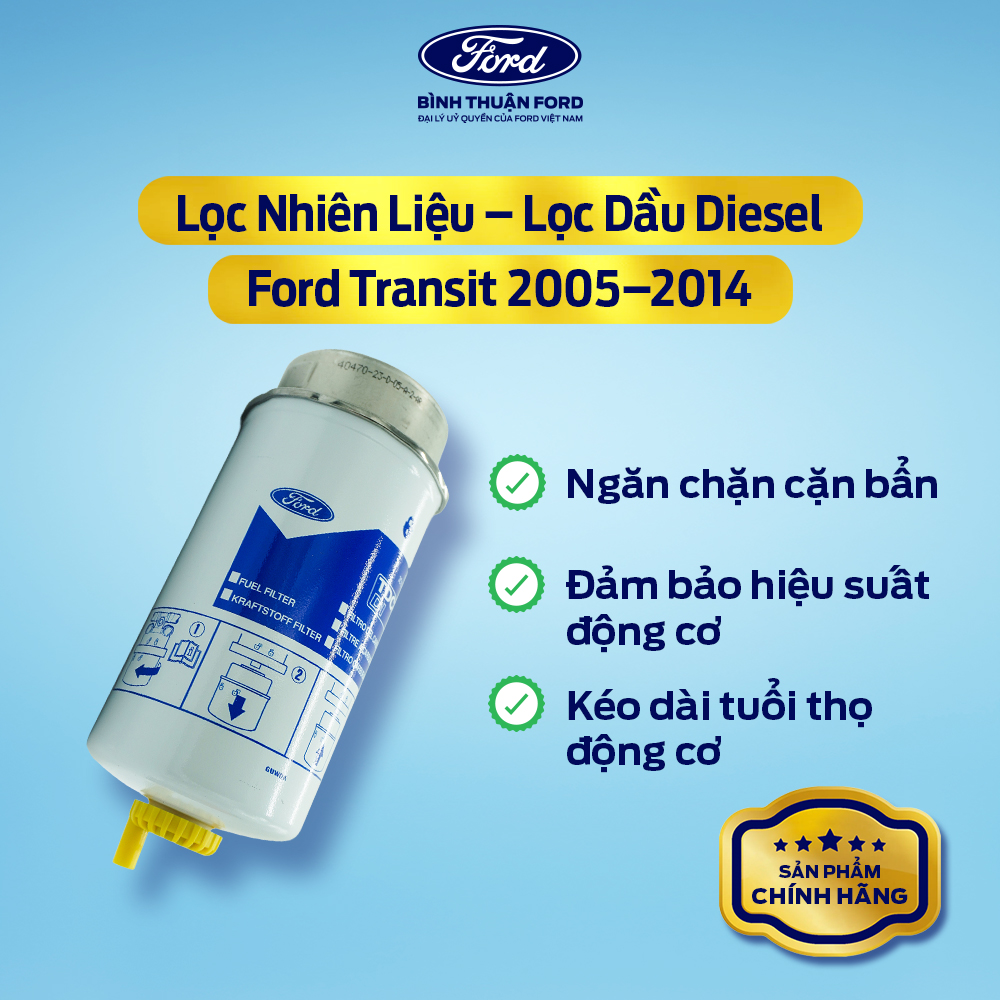 Hình ảnh xe Lọc Nhiên Liệu, Lọc Dầu Diesel Ô Tô - Ford Transit 2005–2014 | Bảo Vệ Động Cơ, Ổn Định Vận Hành