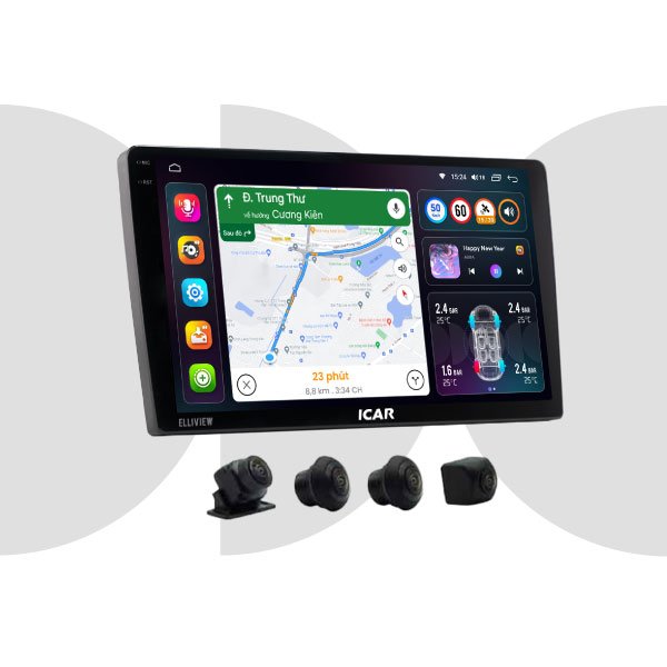 Hình ảnh xe Màn hình Android liền cam 360 Elliview S5 Basic