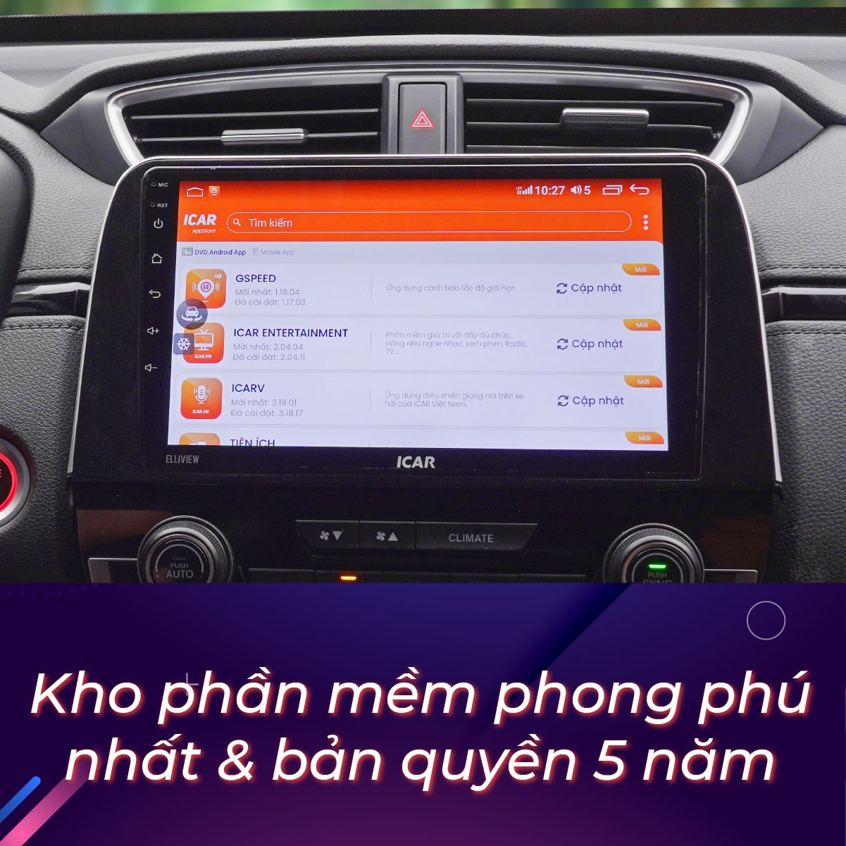 Hình ảnh xe Màn hình Android liền cam 360 Elliview S5 Deluxe