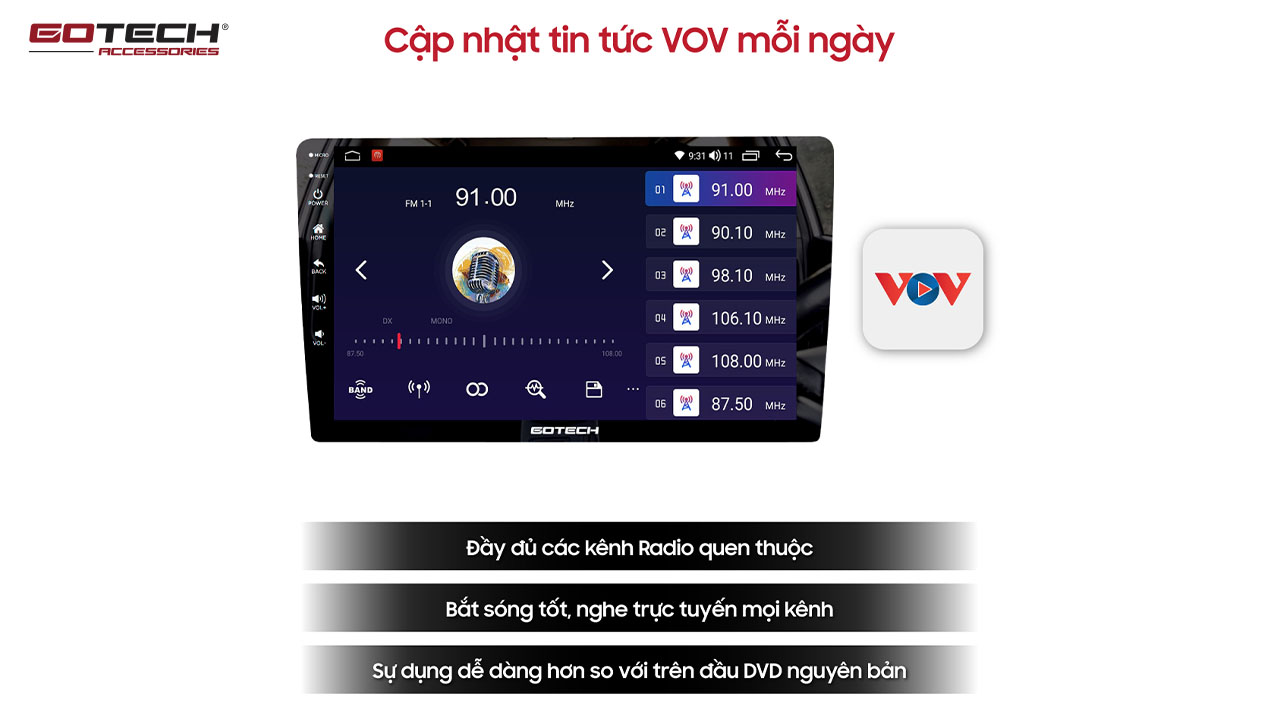 Hình ảnh xe  Màn hình ô tô thông minh GOTECH GT2K 360