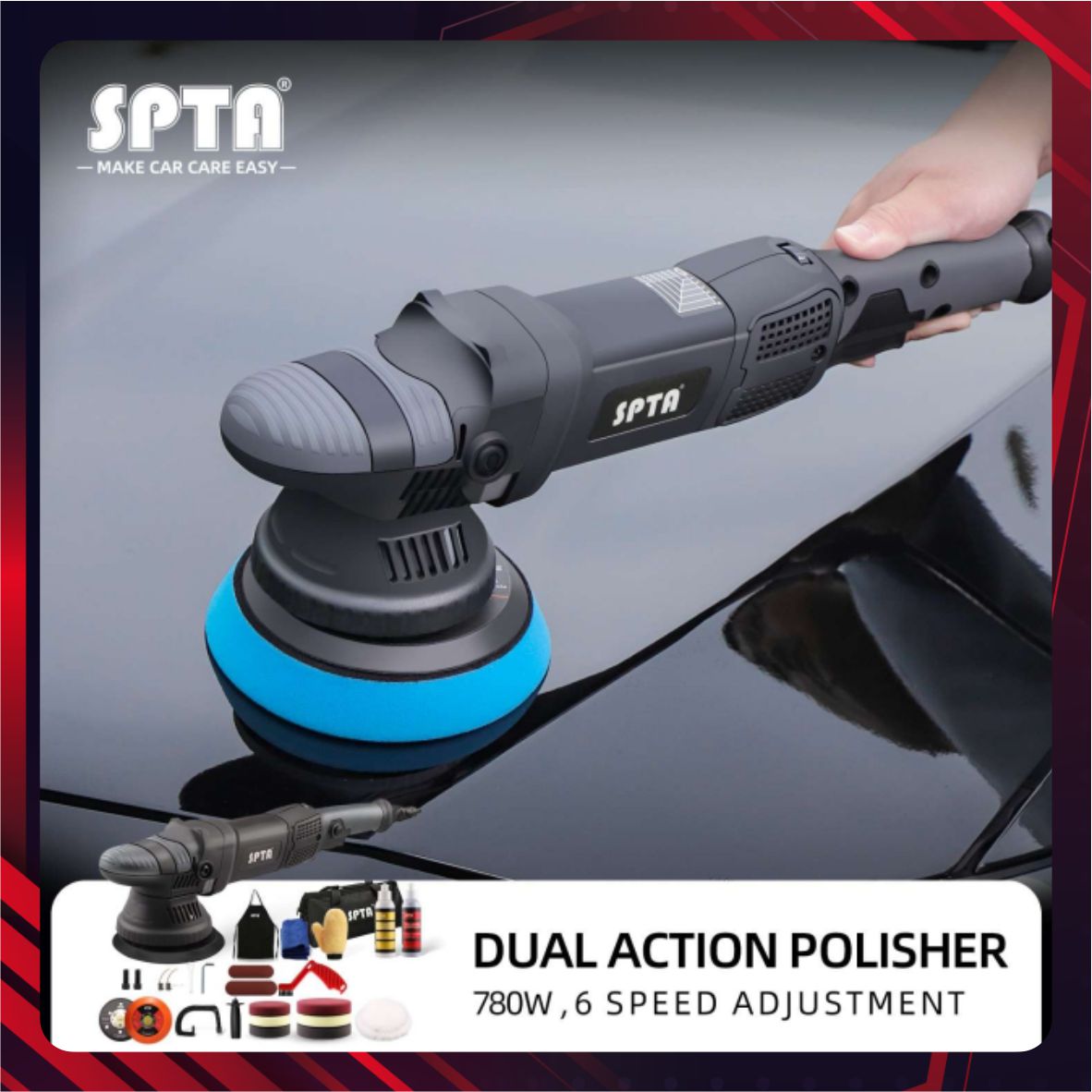 Hình ảnh xe Máy đánh bóng tác động kép (đế 5inches) - SPTA - DA502