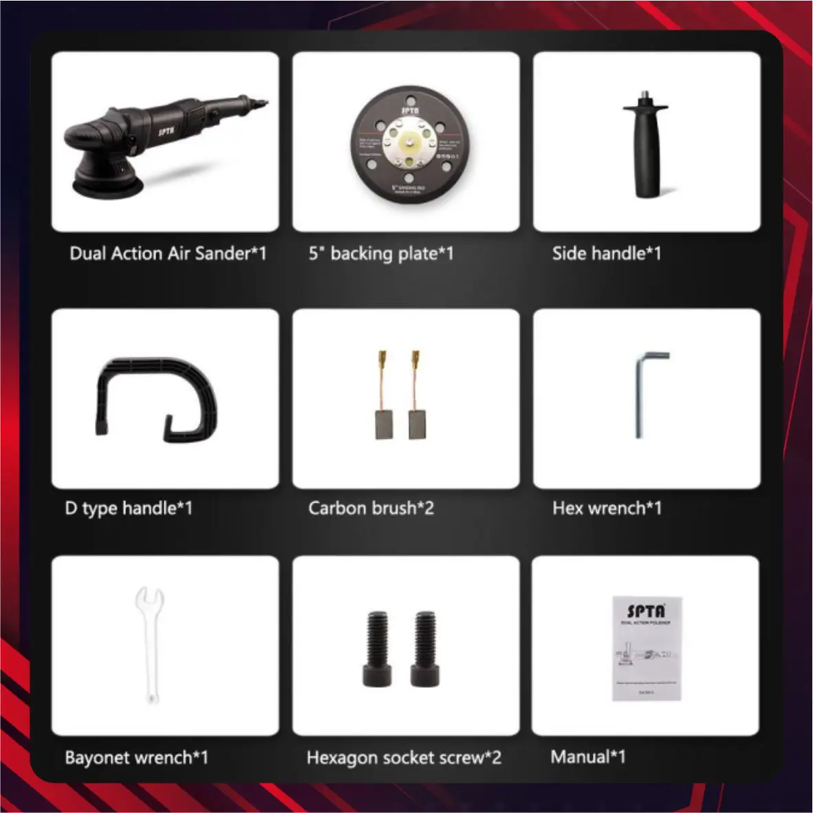 Hình ảnh phụ kiện Máy đánh bóng tác động kép (đế 5inches) - SPTA - DA502