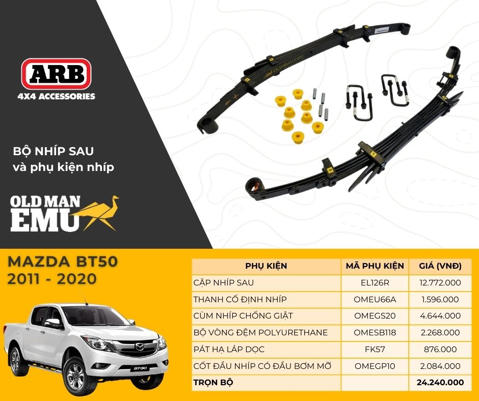 Hình ảnh phụ kiện Nhíp sau dành cho bán tải