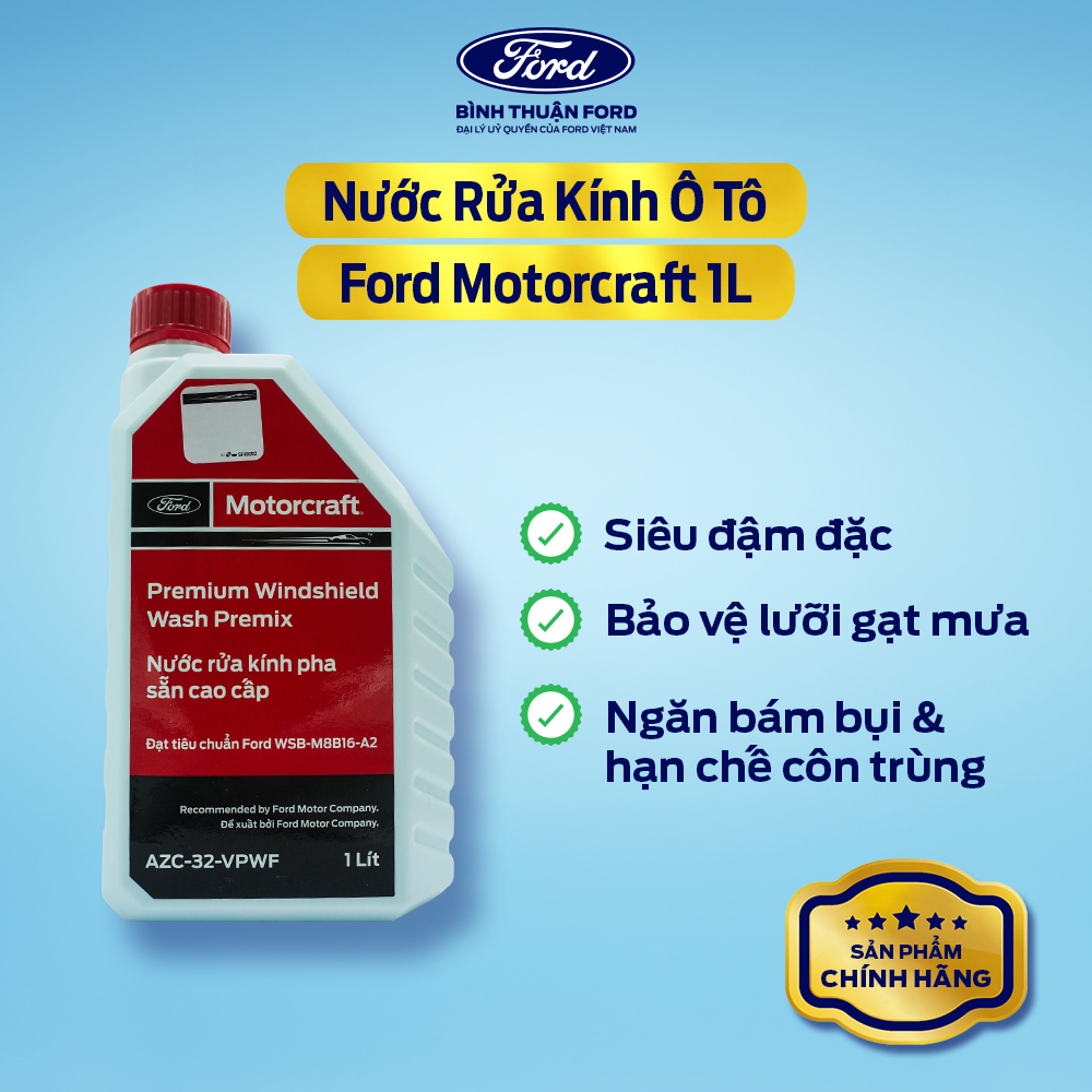 Hình ảnh xe Nước Rửa Kính Ô Tô Ford Motorcraft 1L Chính Hãng – Làm Sạch Nhanh, Hương Thơm Nhẹ, Giá Tốt Sỉ Lẻ
