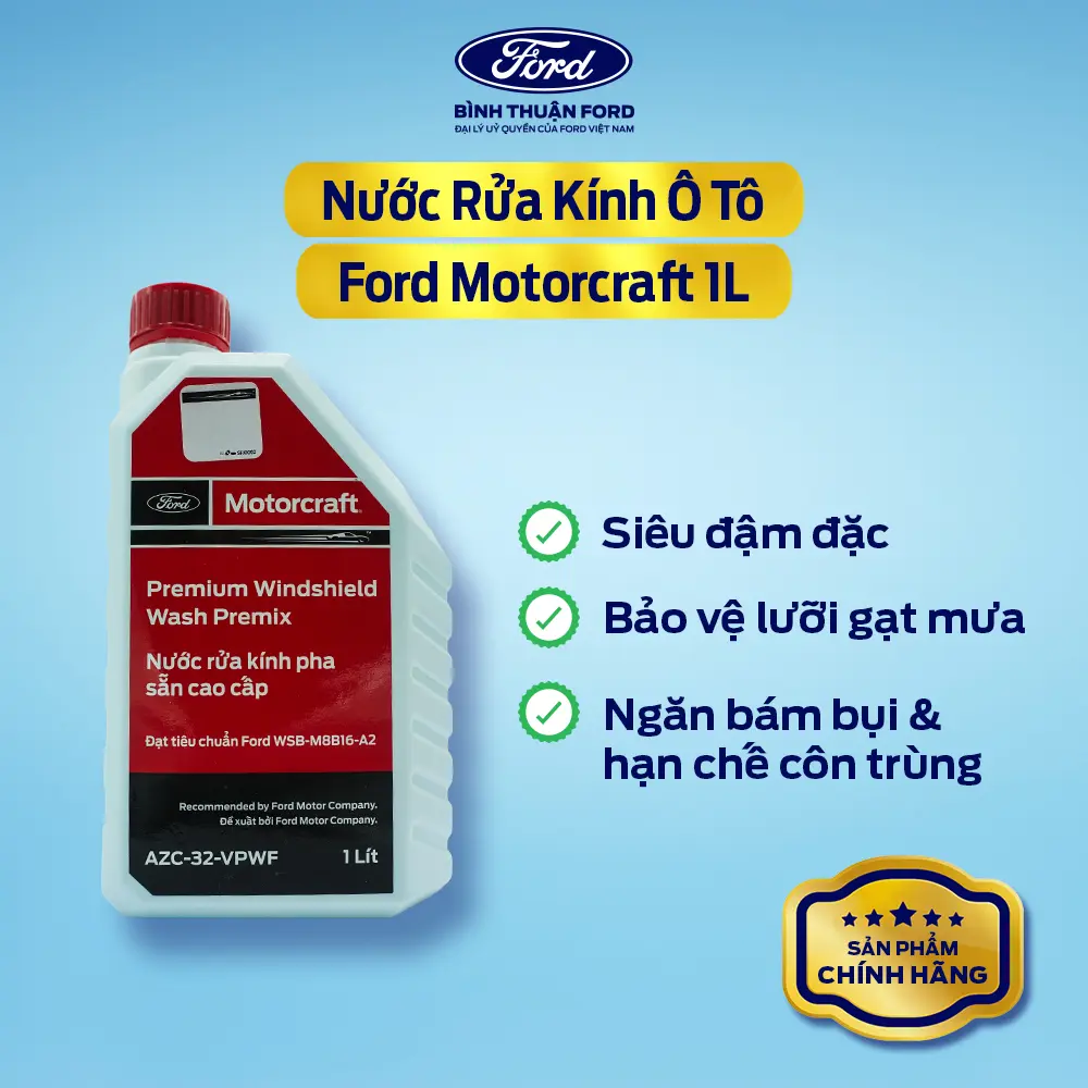Hình ảnh phụ kiện Nước Rửa Kính Ô Tô Ford Motorcraft 1L Chính Hãng – Làm Sạch Nhanh, Hương Thơm Nhẹ, Giá Tốt Sỉ Lẻ