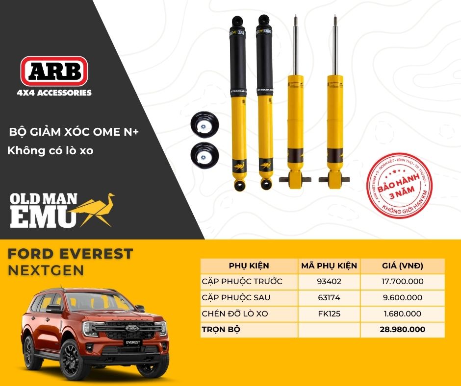 Hình ảnh xe Hệ thống giảm xóc Old Man Emu dành cho xe FORD