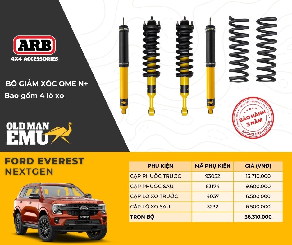Hình ảnh xe Hệ thống giảm xóc Old Man Emu dành cho xe FORD