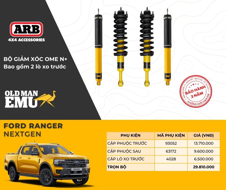 Hình ảnh xe Hệ thống giảm xóc Old Man Emu dành cho xe FORD
