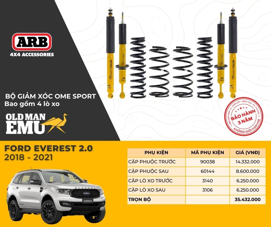 Hình ảnh xe Hệ thống giảm xóc Old Man Emu dành cho xe FORD