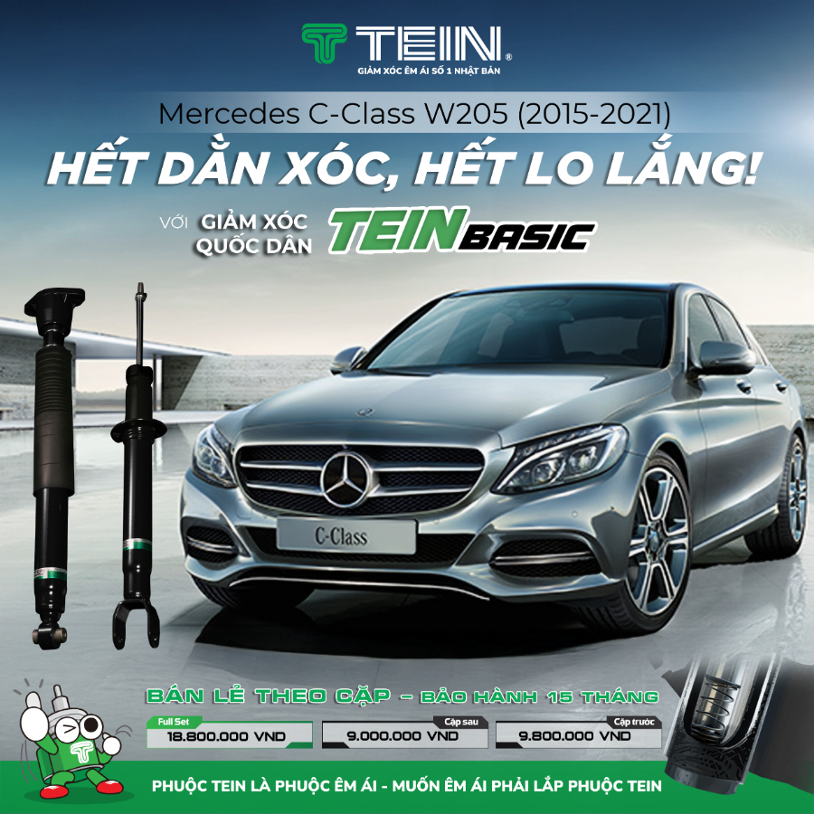 Hình ảnh xe Phuộc Nhún MERCEDES C-CLASS W205 – C200, C250, C300 (2015-2021) TEIN BASIC