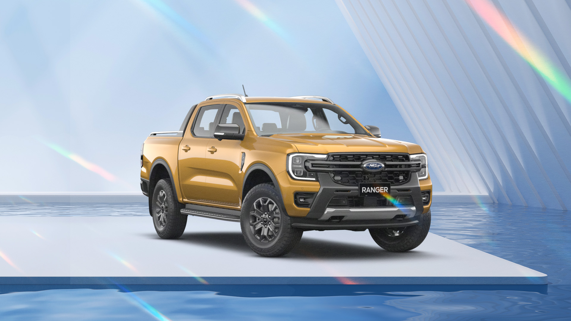 Hình ảnh xe FORD RANGER WILDTRAK 4X4 10AT - VÀNG LUX / ĐỎ CAM