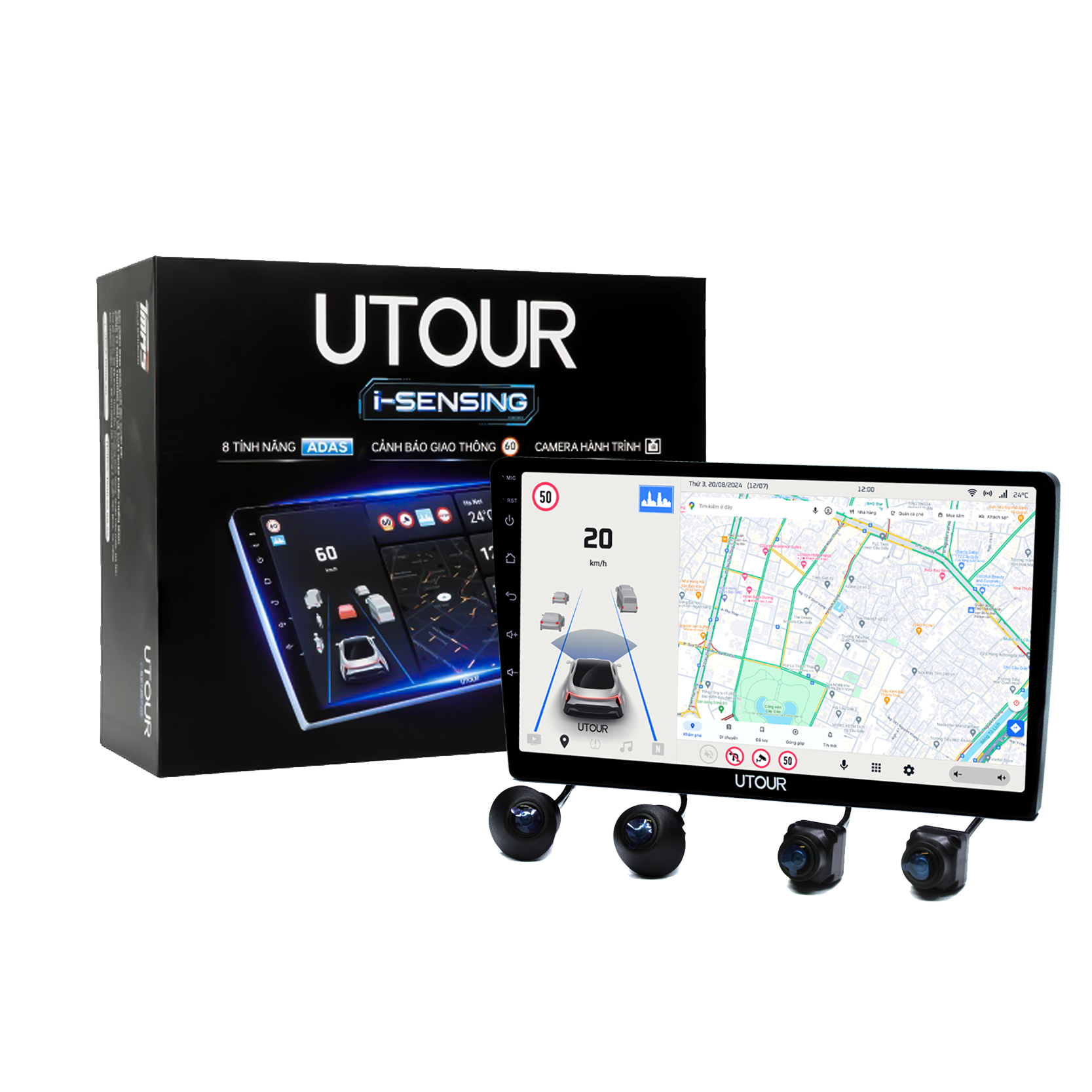 Hình ảnh xe Màn hình liền Camera 360 AI ADAS UTOUR US360-i1