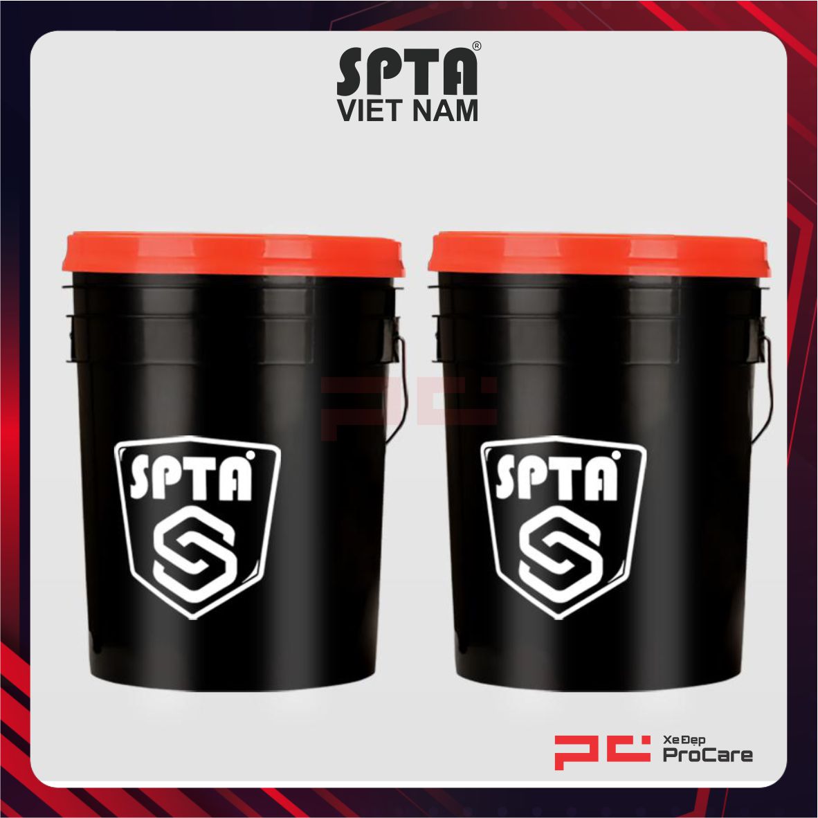 Hình ảnh xe Xô rửa xe chuyên nghiệp và lưới gạt bụi cát - SPTA - CCBT20L