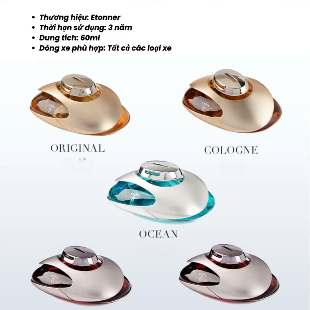 Hình ảnh xe Nước Hoa Ô Tô Cao Cấp ETONNER Amber New Man E1701 (60ml) Khử Mùi Xe Hơi Chính Hãng
