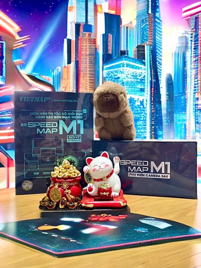 Hình ảnh xe CAMERA HÀNH TRÌNH VIETMAP SPEEDMAP M1( TRỌN BỘ TRƯỚC SAU)
