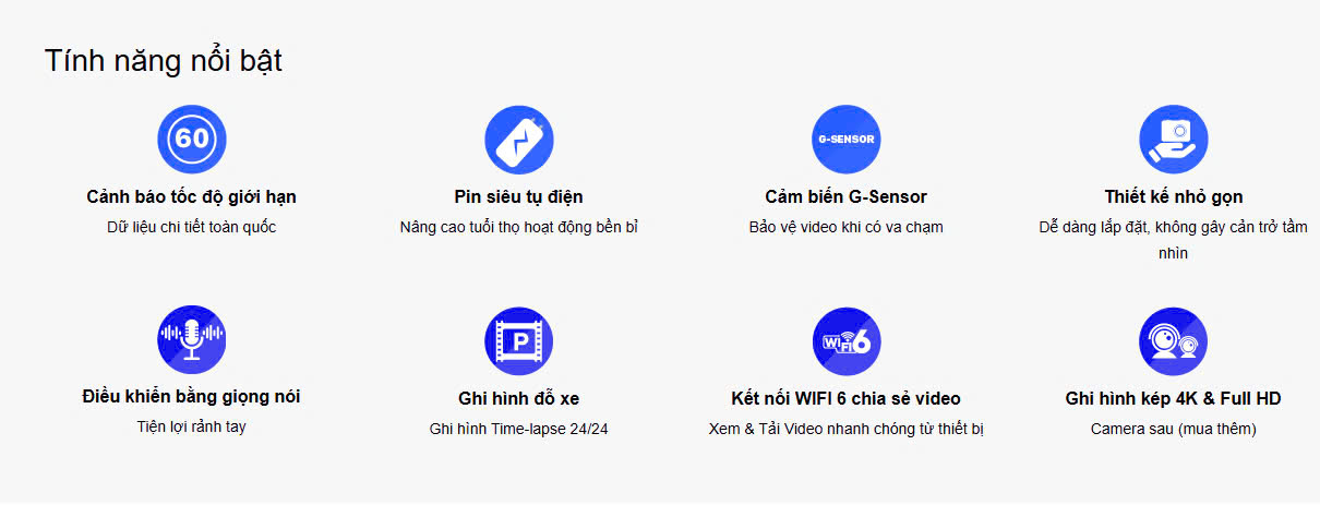 Hình ảnh xe Camera hành trình Vietmap S720 Combo trước sau