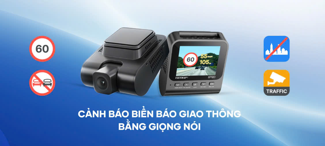 Hình ảnh xe Camera hành trình Vietmap S720 Combo trước sau