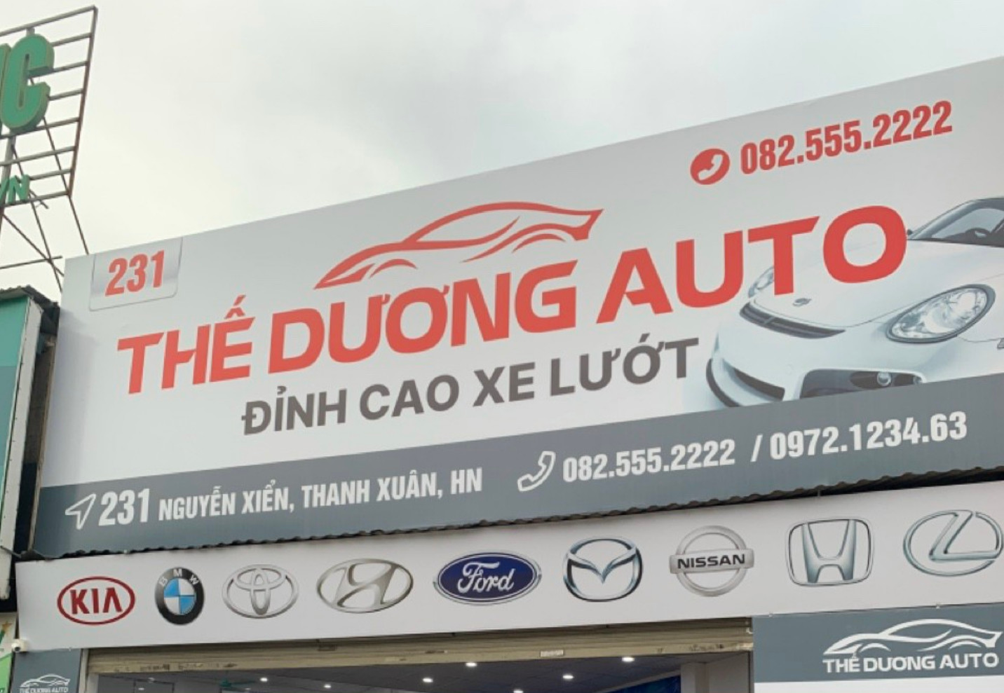 Banner cửa hàng THẾ DƯƠNG AUTO