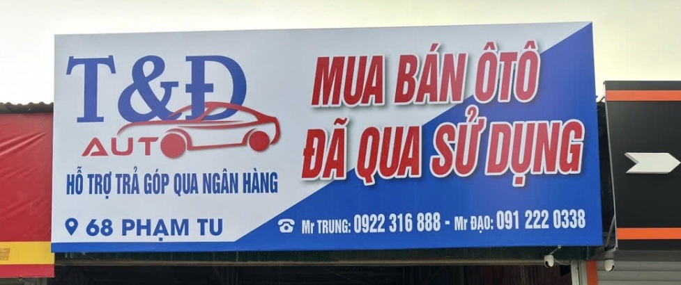 Banner cửa hàng T&Đ AUTO