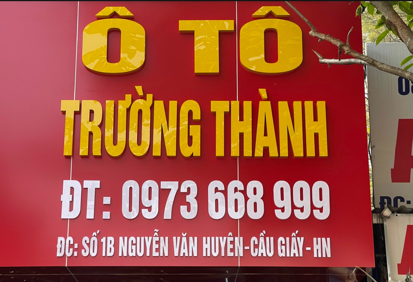 Banner cửa hàng Ô TÔ TRƯỜNG THÀNH