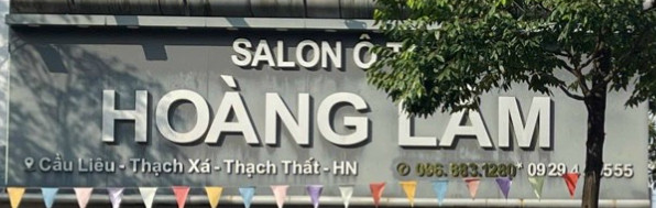 Banner cửa hàng SALON Ô TÔ HOÀNG LÂM